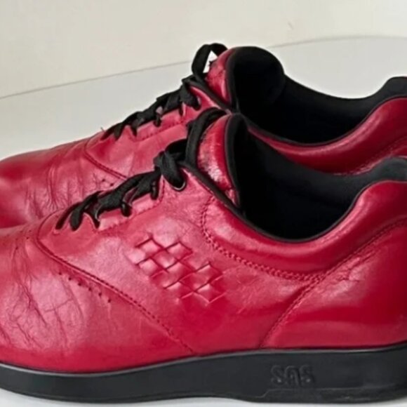 SAS Tripad Comfort Cherry Red Leather Free Time Womens Walking Shoes Size 10N - Picture 8 of 8